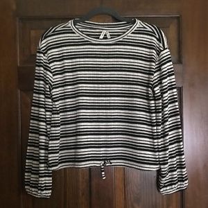 !SALE! MUDD Tie Front Striped Top